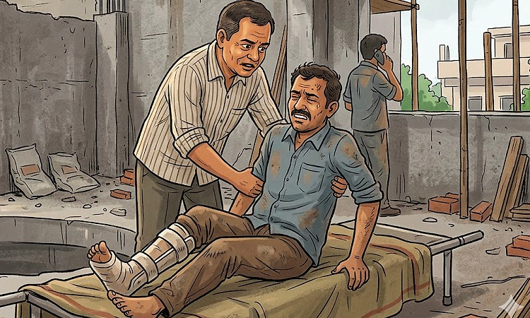 Udupi; ಗುಂಡಿಗೆ ಬಿದ್ದು ಗಾಯ