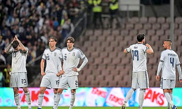 ಫುಟ್‌ಬಾಲ್ ವಿಶ್ವಕಪ್ ಅರ್ಹತೆಗೆ 4 ಬಾರಿಯ ಚಾಂಪಿಯನ್ ಇಟಲಿ ಸತತ 3ನೇ ಸಲ ವಿಫಲ