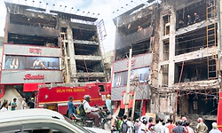 Delhi: Fire guts goods worth lakhs at multi-storey electronics showroom in Janakpuri