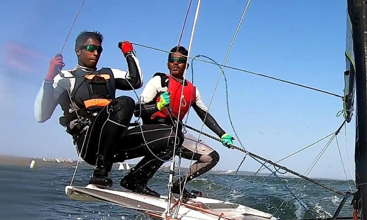 India's Manu Francis and Kurisinkal Noble clinch men's skiff silver in Asiad Sailing