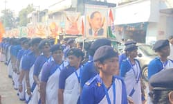 Chittapur; ಭೀಮ ಪಥಸಂಚಲನ ಯಶಸ್ವಿ; ಮಹಿಳೆಯರು ಸೇರಿ 350ಕ್ಕೂ ಹೆಚ್ಚು ಜನ ಭಾಗಿ