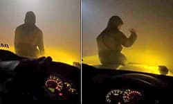 Zero Visibility: ಕಾರಿನ ಬಾನೆಟ್ ಮೇಲೆ ಕುಳಿತು ಗೆಳೆಯನಿಗೆ ದಾರಿ ತೋರಿಸಿದ ಯುವಕ