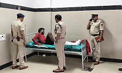 Grandson shot in leg after attacking police during arrest in Shivamogga grandmother murder case