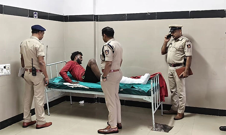 Grandson shot in leg after attacking police during arrest in Shivamogga grandmother murder case