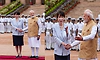 Japanese PM accorded ceremonial welcome at Rashtrapati Bhavan