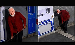 Watch: Thief wearing PM Modi mask caught on CCTV during burglary