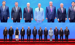 Shehbaz Sharif crops out PM Modi to take centre stage in Shanghai bloc photo