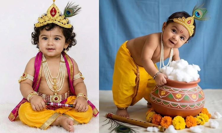 Little Krishna: Krishna Vesha ideas, essentials and 10 photo ideas for Janmashtami