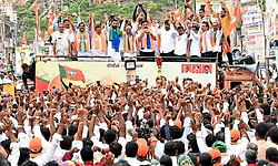 ಬಿಜೆಪಿ ಪಾದಯಾತ್ರೆ ಹೋದಲೆಲ್ಲಾ ಬೆಂಬಲ!