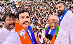 ವಿಧಾನಸಭೆ ವಿಸರ್ಜಿಸಿ ಚುನಾವಣೆಗೆ ಬನ್ನಿ:  ಕಾಂಗ್ರೆಸ್‌ಗೆ ವಿಜಯೇಂದ್ರ ಸವಾಲು