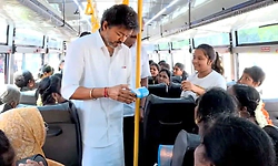 ತ.ನಾಡಲ್ಲಿ ‘ಶಕ್ತಿ’ ಮಾದರಿ: ಉಚಿತ ಬಸ್ ಪ್ರಯಾಣ ಯೋಜನೆಗೆ ಸಿಎಂ ಚಾಲನೆ
