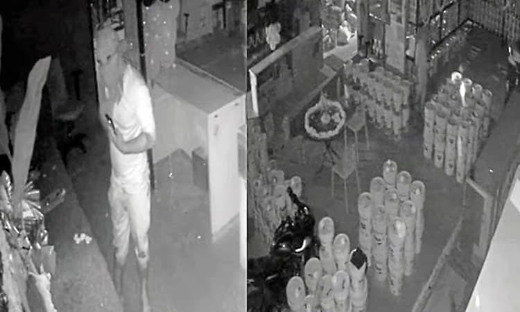 Chikkamagaluru: Thief folds hands before deity, steals cash from hardware store in Tarikere