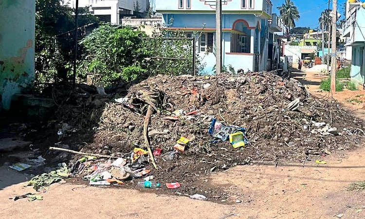 Gudibanda: ಪಟ್ಟಣ ಪಂಚಾಯತ್ ವತಿಯಿಂದ ಕಸ ರಸ್ತೆಗೆ; ಸ್ಥಳೀಯರ ಆಕ್ರೋಶ