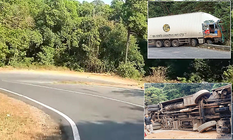 Honnavar police filed a case against NH officials and contractor after repeated accidents at Sulimurgi curve
