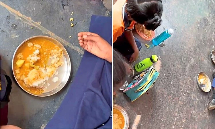 ಅರೆ ಬೆಂದ ಅನ್ನ, ಮಸಾಲೆ ಇಲ್ಲದ ಸಾರು ! ಸರ್ಕಾರಿ ಶಾಲೆಯ ಅಡುಗೆ ಸಿಬ್ಬಂದಿಗಳ ದರ್ಬಾರ್