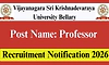 Recruitment: ವಿಜಯನಗರ ಶ್ರೀ ಕೃಷ್ಣದೇವರಾಯ ಯೂನಿರ್ವಸಿಟಿ ಬಳ್ಳಾರಿ-139 ಪ್ರೊಫೆಸರ್‌ ಹುದ್ದೆ