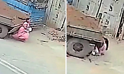 Viral Video; ಹಿಮ್ಮುಖವಾಗಿ ಬಂದ ಟ್ರ್ಯಾಕ್ಟರ್ ಅಡಿಯಲ್ಲಿ ಸಿಲುಕಿದ ಮಹಿಳೆ!