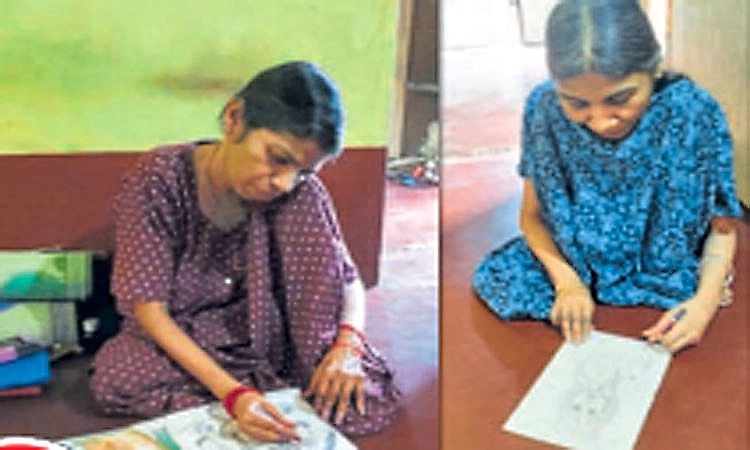 Sisters fill life with colours through art despite disability