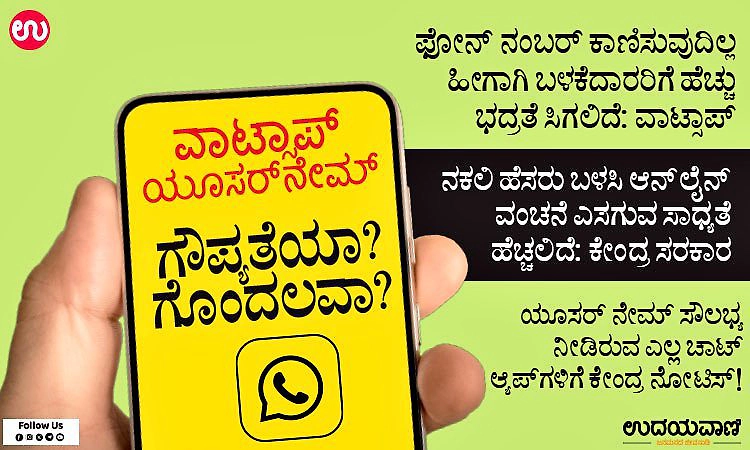 WhatsApp ಯೂಸರ್‌ನೇಮ್‌: ಗೌಪ್ಯತೆಯಾ? ಗೊಂದಲವಾ ?