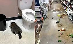 Viral: ಮದ್ಯದಂಗಡಿಗೆ ನುಗ್ಗಿ ಕಂಠಪೂರ್ತಿ ಕುಡಿದು ಮಲಗಿದ ರಾಕೂನ್