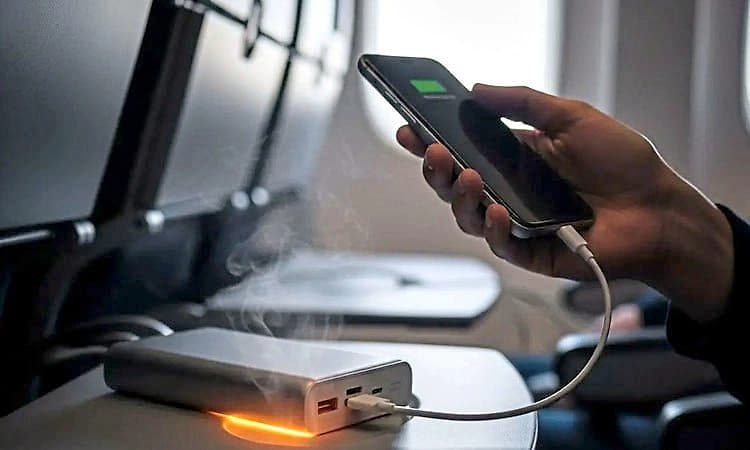 ವಿಮಾನದಲ್ಲಿ ಪವರ್‌ ಬ್ಯಾಂಕ್‌, ಮೊಬೈಲ್‌ ಚಾರ್ಜಿಂಗ್‌ ಬ್ಯಾನ್‌ 