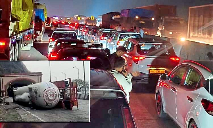 Mumbai-Pune ಎಕ್ಸ್‌ಪ್ರೆಸ್‌ವೇನಲ್ಲಿ ಟ್ರಾಫಿಕ್ ಜಾಮ್, 20km ದೂರ ಸಾಲುಗಟ್ಟಿ ನಿಂತ ವಾಹನಗಳು