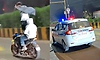 Man arrested for performing bike stunt in front of police vehicle in Delhi