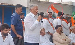 ಕೇಂದ್ರ ಸಚಿವ ಸೋಮಣ್ಣ ನಡೆಸುತ್ತಿದ್ದ ಸಭೆಗೆ ನುಗ್ಗಿ ಕಾಂಗ್ರೆಸ್ ಕಾರ್ಯಕರ್ತರ ಕೂಗಾಟ