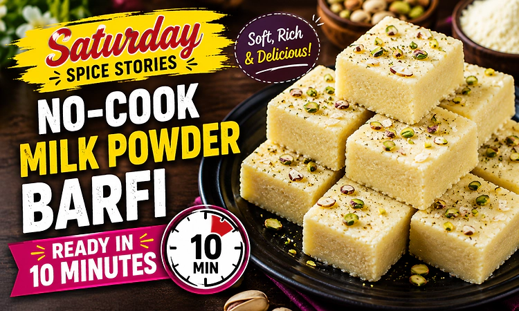 Saturday spice stories: No-cook milk powder barfi, ready in 10 minutes