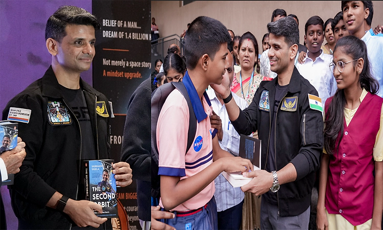 Astronaut Shubhanshu Shukla shares space triumphs, humorous anecdotes at book launch