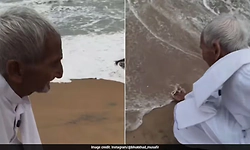 Viral video: 80-year-old man sees the ocean for the first time, wins hearts online