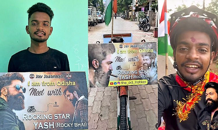 Fan begins 1500 km bicycle ride from Odisha to Bengaluru to meet Yash