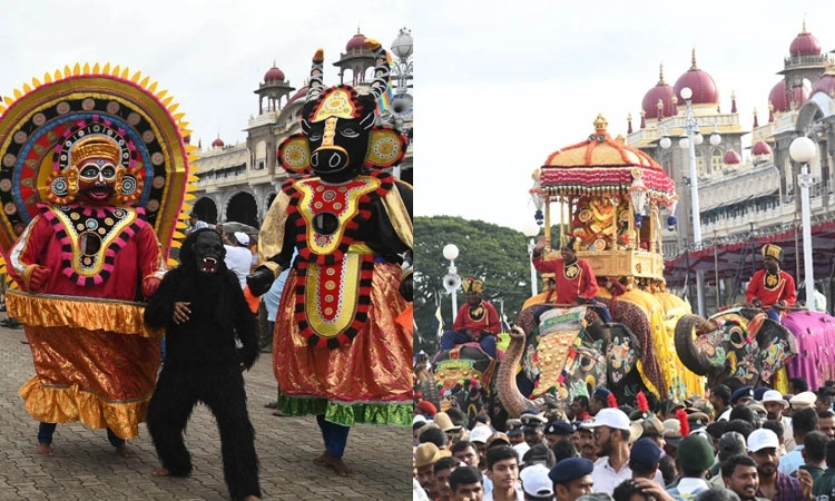 Udupi’s Padubailur Hulivesha team wins first prize at Mysuru Dasara procession