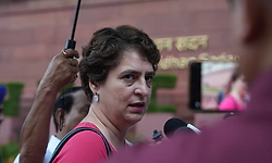 Priyanka slams PM, HM on 'sexual harassment' of female journalists during protest against CEC