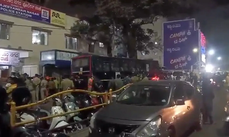 Situation tense control in Bengaluru's JJR Nagar after stone pelting on Om Shakti devotees