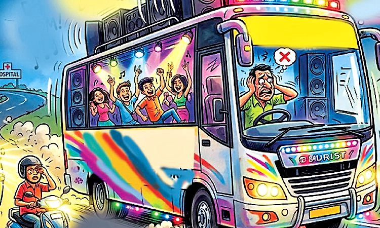 Mangaluru: Blaring DJ music in tourist buses: Invitation to accidents?
