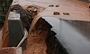 Road collapse on NH-169 after first major rainfall