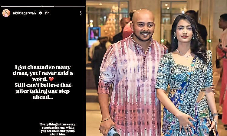 Prithvi Shaw's fiancée Aakriti Agarwal's cryptic post fuels breakup rumours
