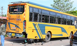 Kota: ಬಸ್‌ಗೆ ಸ್ಕೂಟಿ ಢಿಕ್ಕಿ: ಸವಾರ ಸಾವು