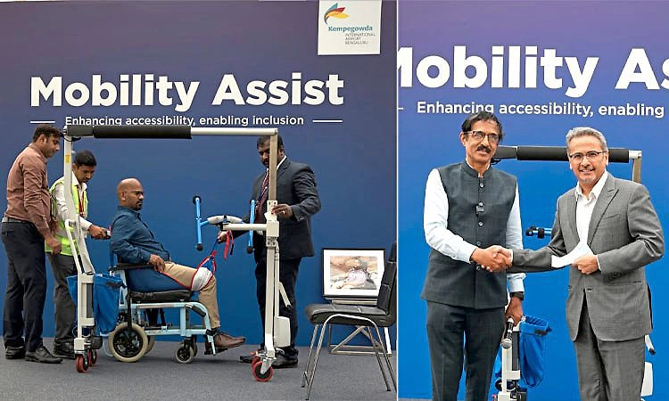 Bengaluru: ಅಂಗವಿಕಲರು ವಿಮಾನ ಹತ್ತಲು ವಿಶೇಷ ಸಾಧನ ಪರಿಚಯಿಸಿದ ಕೆಂಪೇಗೌಡ ನಿಲ್ದಾಣ