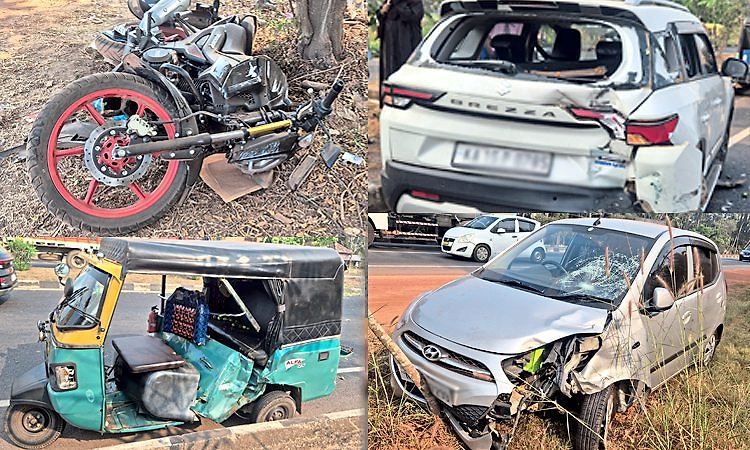 Kaup: ದಂಡತೀರ್ಥ, ಕೋತಲಕಟ್ಟೆಯಲ್ಲಿ ಸರಣಿ ಅಪಘಾತ