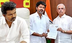 ಟಿವಿಕೆ ಸರಕಾರ ರಚನೆಗೆ 'ಮ್ಯಾಜಿಕ್‌ ನಂಬರ್‌' ಕೊರತೆ: ವಿಜಯ್‌ಗೆ ರಾಜ್ಯಪಾಲರ ಶಾಕ್‌!  