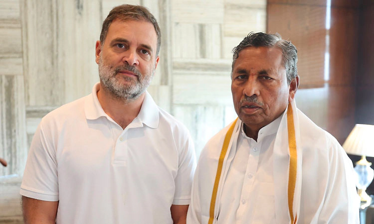 ಸಚಿವ ಕೆ.ಎಚ್‌.ಮುನಿಯಪ್ಪ ಮುನಿಸು ರಾಹುಲ್ ಗಾಂಧಿ ಮಾತಿಂದ ಶಮನ