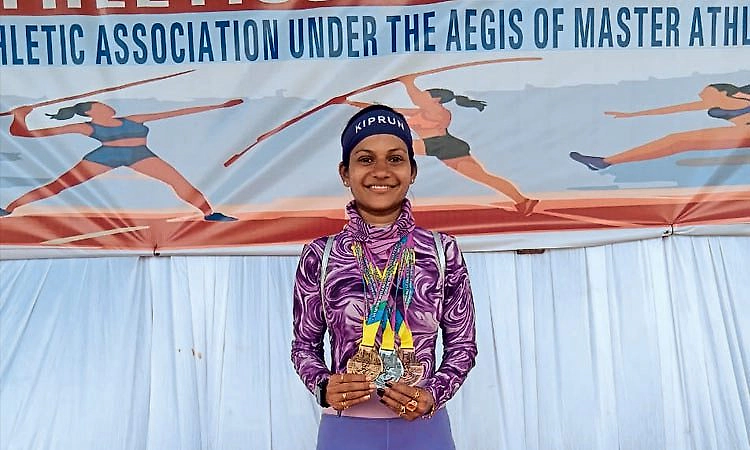 ರಾಷ್ಟ್ರೀಯ ಮಾಸ್ಟರ್ಸ್‌ ಅಥ್ಲೆಟಿಕ್ಸ್‌: ಬೆಂಗ್ಳೂರಿನ ಪುಷ್ಪಲತಾಗೆ ಚಿನ್ನ