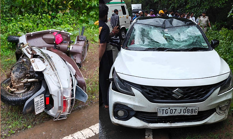 ಕಾರನ್ನು ಓವರ್‌ಟೇಕ್ ಮಾಡಲು ಹೋಗಿ ಬಸ್ಸಿಗೆ ಢಿಕ್ಕಿ ಹೊಡೆದ ಸ್ಕೂಟಿ... ಇಬ್ಬರು ಯುವಕರ ದುರ್ಮರಣ