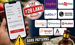 Zepto, BookMyShow, IndiGo among nine platforms fined Rs 20 lakh over 'dark patterns'