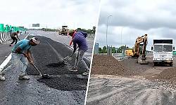 Expressway develops cracks three weeks after inauguration, toll collection suspended