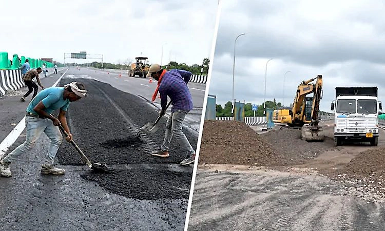 ಉದ್ಘಾಟನೆಯಾದ ಮೂರೇ ವಾರದಲ್ಲಿ ಕಿತ್ತು ಹೋಯ್ತು 4,200 ಕೋಟಿ ರೂ. ವೆಚ್ಚದ ಎಕ್ಸ್‌ಪ್ರೆಸ್‌ವೇ