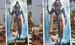 Davangere: Lord Shiva banner set on fire; tension in Sasvehalli village
