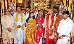 Mauritius President Dharambeer Gokhool offers prayers at Tirupati temple